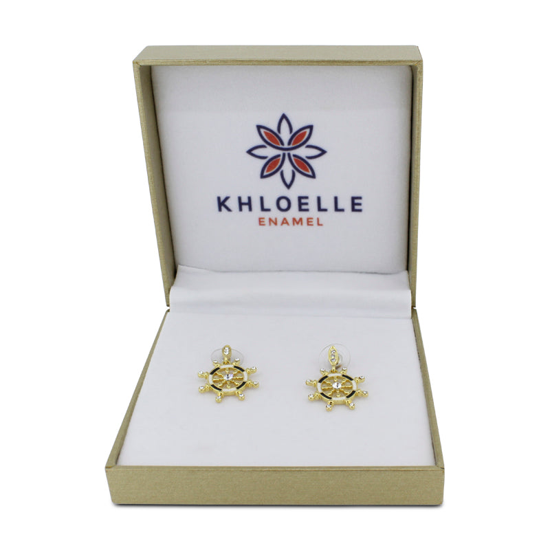Khloelle Gold Wheel Earrings LC0070802
