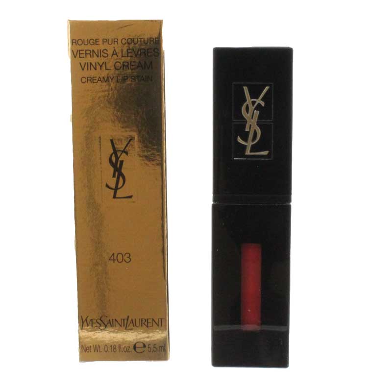 YSL Vinyl Cream Pink Liquid Lipstick Stain 403 Rose Happening