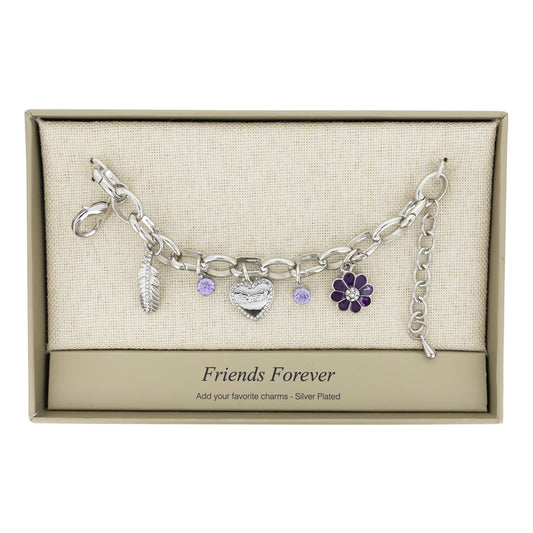 Lovita Silver Charm Bracelet Friends Forever 