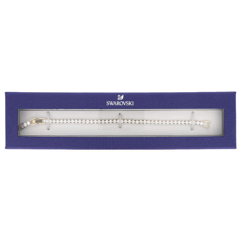 Swarovski White Tennis Bracelet Rose Gold Plated 5492235 Medium