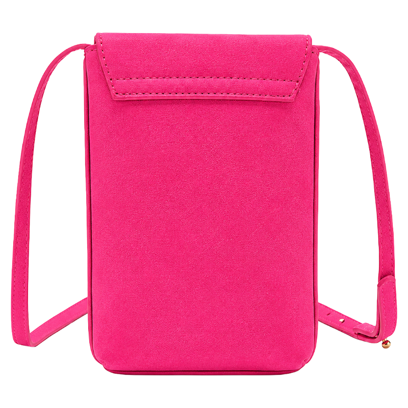 Lascana Mini Shoulder Phone Bag Pink Faux Leather
