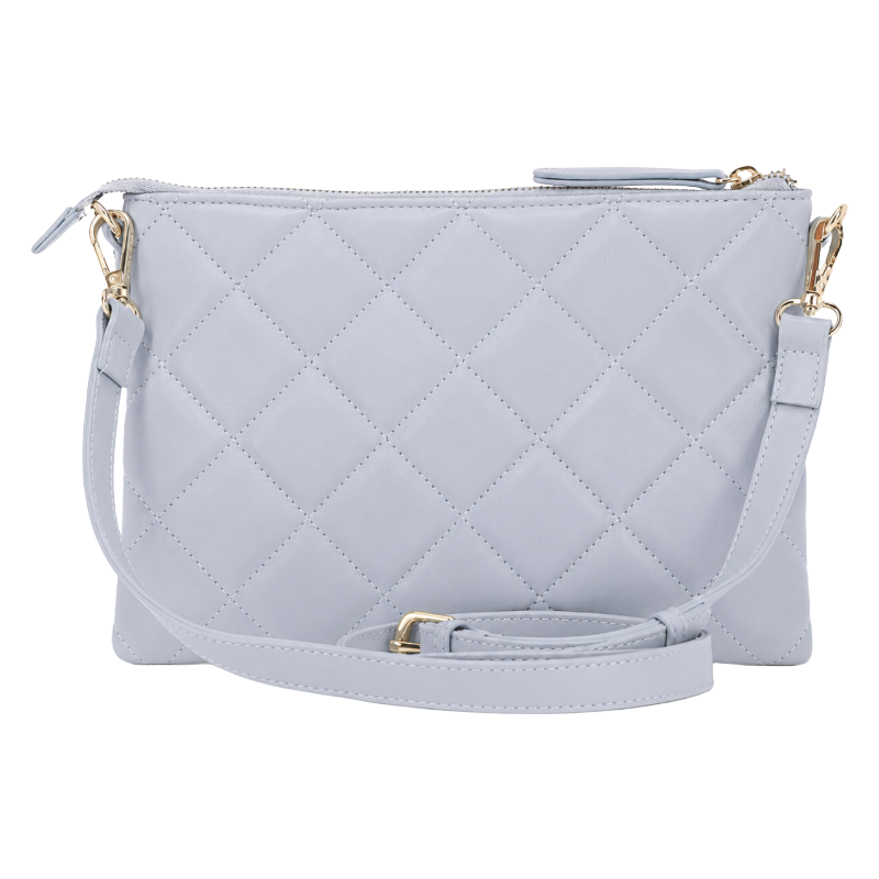 Mario Valentino Ocarina Quilted Pale Blue Crossbody Bag