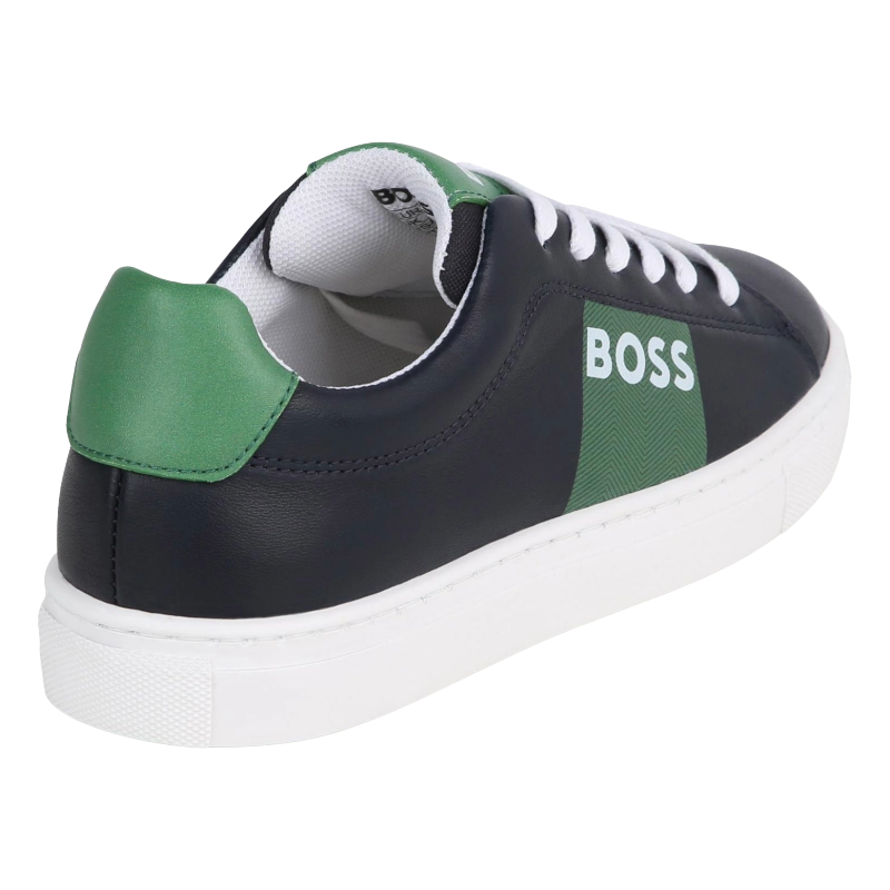 Hugo Boss Boys Trainers Navy & Green
