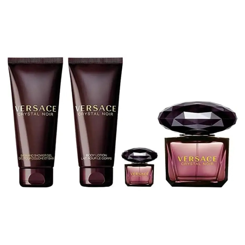 Versace Crystal Noir 90ml Eau De Parfum 4 Piece Gift Set