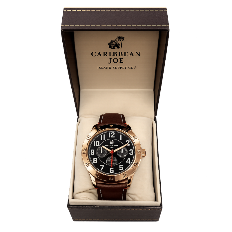 CARIBBEAN JOE Quartz Black Dial Men's Watch CJ7050RG (Blemished Box)