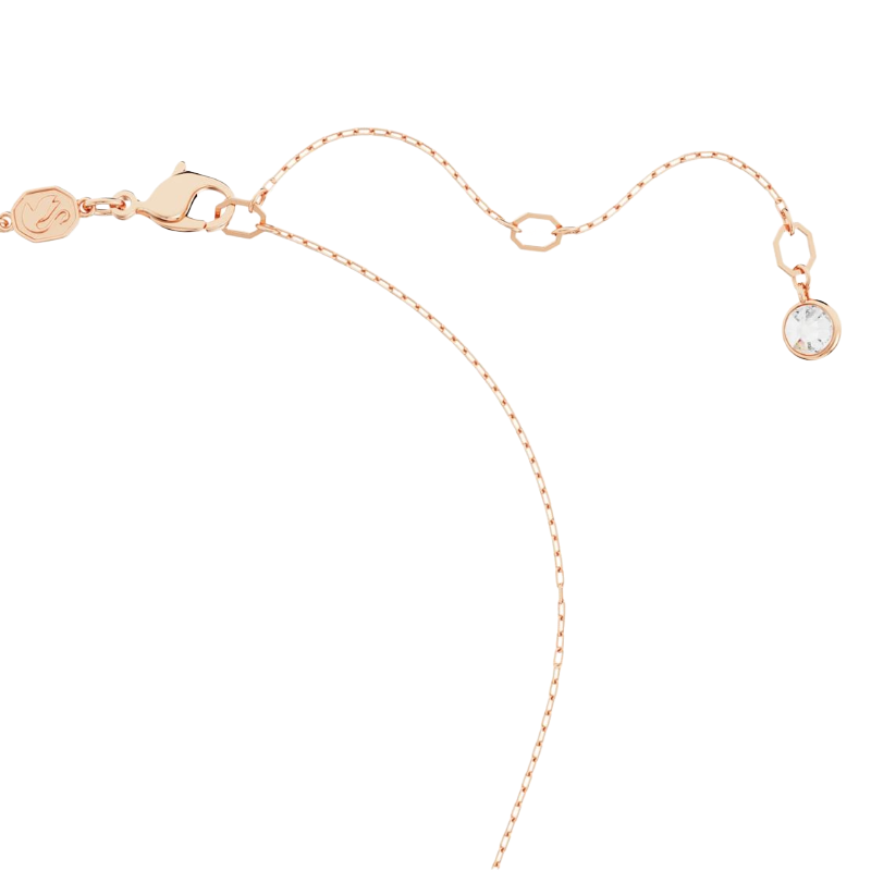 Swarovski Luna Pendant Necklace Rose Gold-Tone Plated Blue & White Crystals