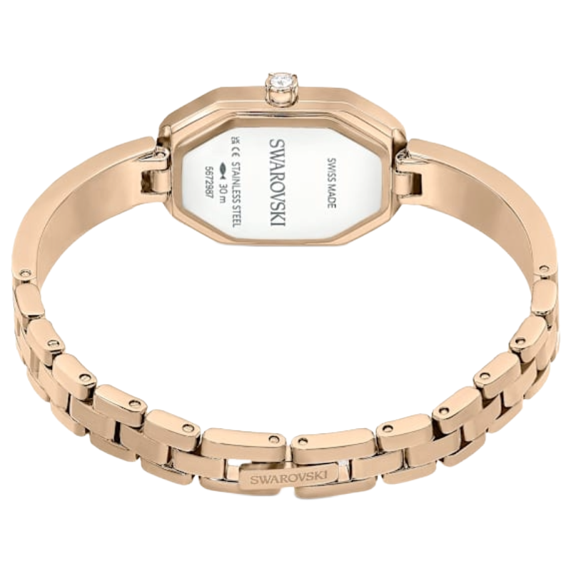Swarovski Dextera Gold Tone Plated Champagne Crystal Bangle Watch