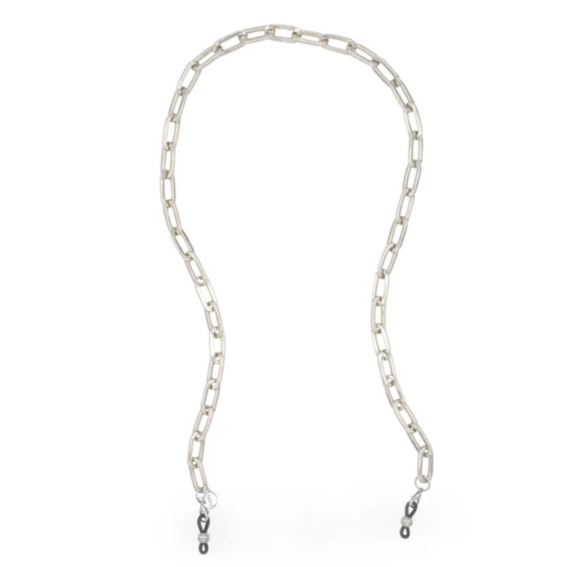 Shiny Silver Aluminium Glasses Chain & Necklace
