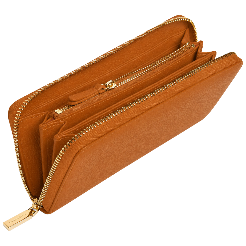Coccinelle Women's Metallic Soft Grained Leather Purse Tan Brown