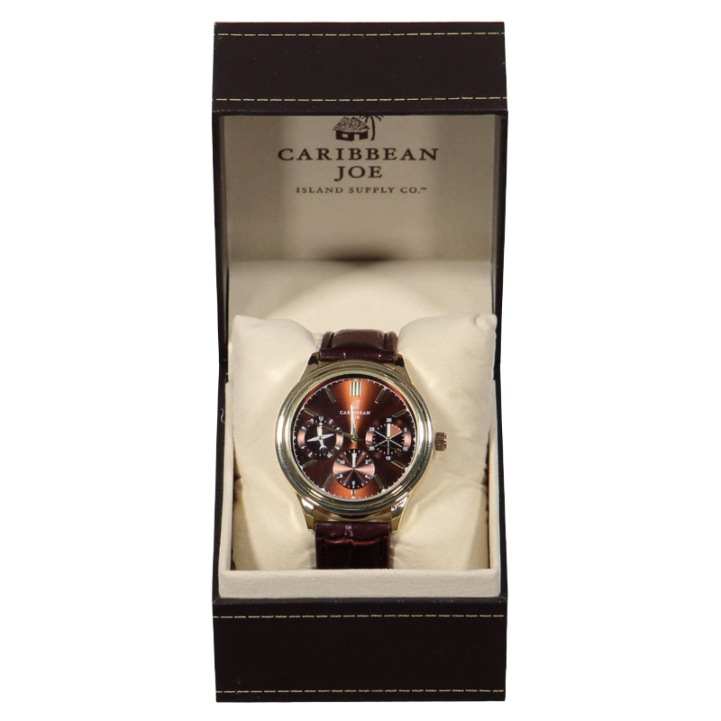 Caribbean Joe Brown/Copper Face Brown Strap Watch (Blemished Box)