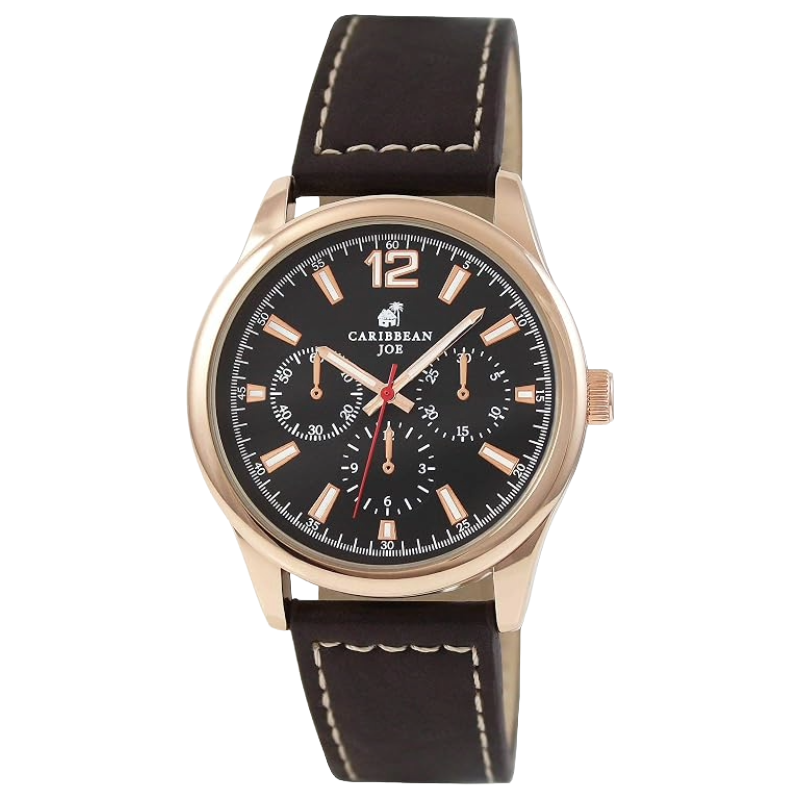 Caribbean Joe Chronograph Quartz Black Dial Watch (Blemished Box)