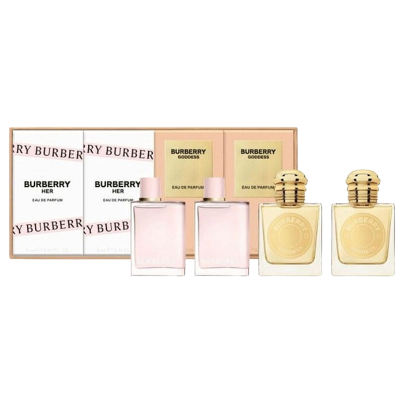 Burberry Goddess & Her Eau De Parfum Miniature Perfume Set 4 x 5ml