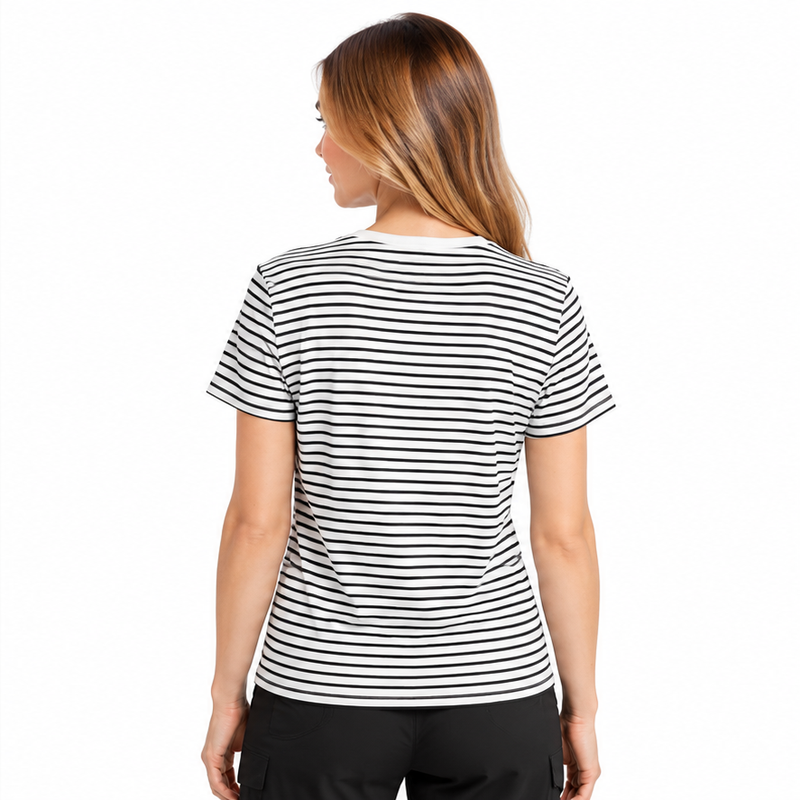 Tom Tailor Womens Stripe T-Shirt Black & White