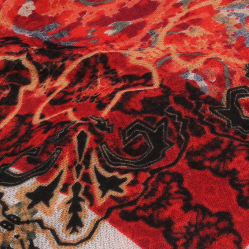 Desigual Rectangular Indonesian Patch Design Scarf