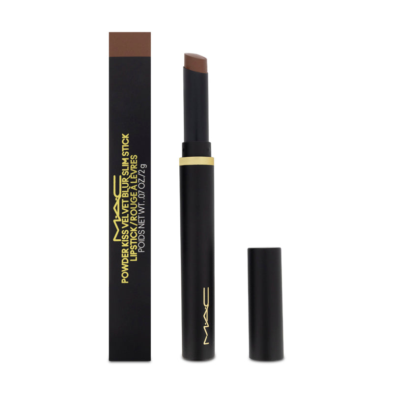 MAC Powder Kiss Velvet Blur Slim Stick Lipstick 883 Spice World Nude