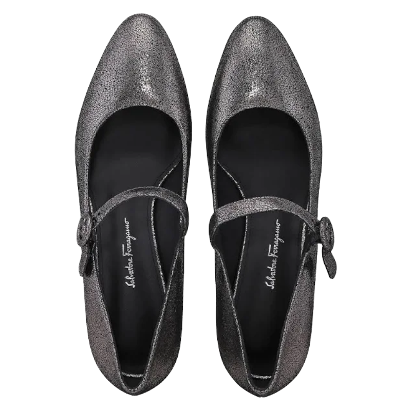 Salvatore Ferragamo Ortensia Sasso Shoes Silver