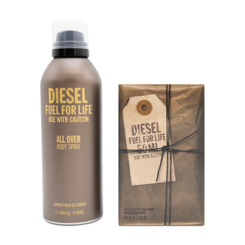 Diesel Fuel For Life For Men 50ml Eau De Toilette & Body Spray Gift Box