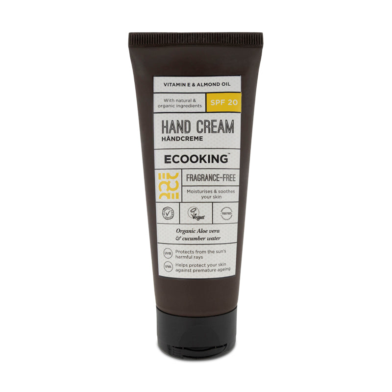 ECOOKING Hand Cream Vitamin E & Almond Oil Fragrance Free SPF20 75ml