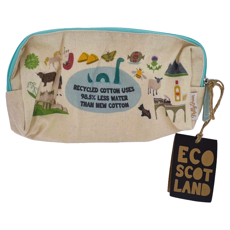 Pencil Case Recycled Cotton Milly Green Eco Scotland