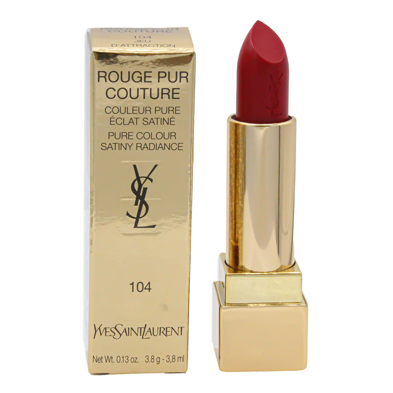 YSL Rouge Pur Couture Satin Lipstick in Red 104 Jeu D'Attraction