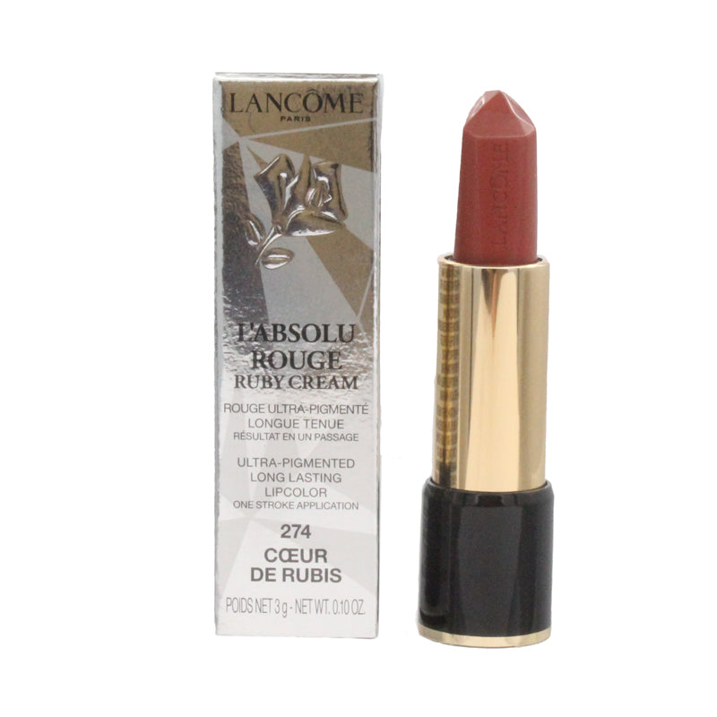 Lancome L'Absolu Rouge Brown Lipstick 274 Coeur De Rubis