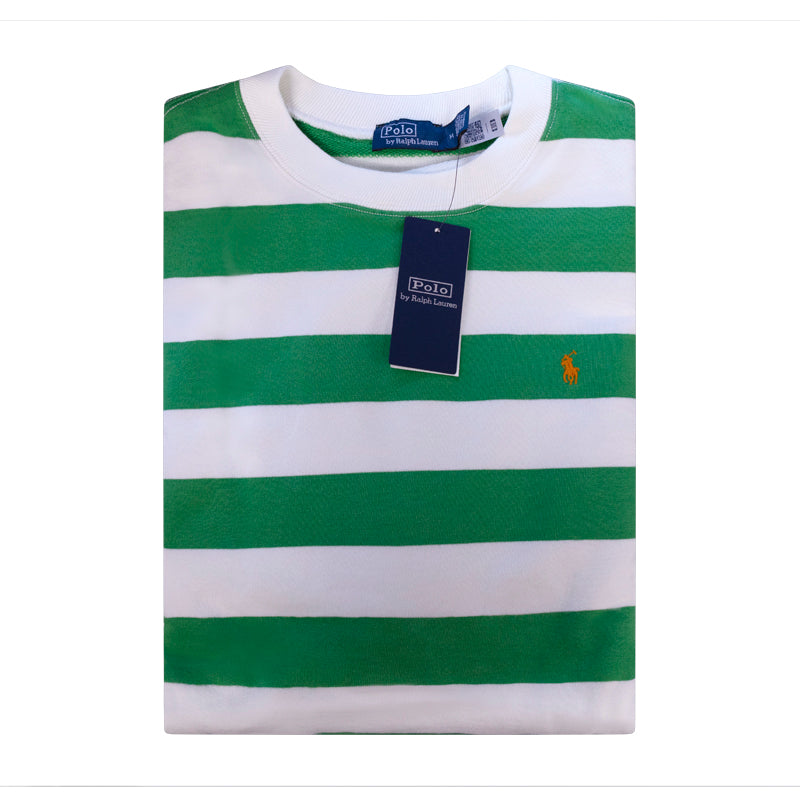 Ralph Lauren Polo Striped Terry Jumper Green Women's