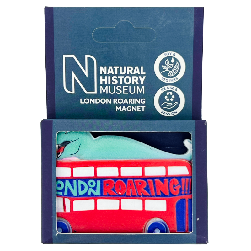 Natural History Museum London BUs & T-Rex Roaring 3D Fridge Magnet