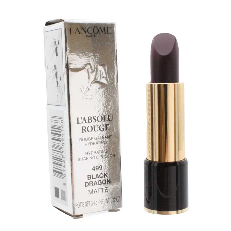 Lancome L'Absolu Rouge Purple Lipstick 499 Black Dragon