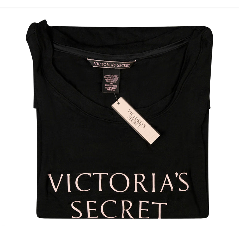 Victoria's Secret Logo Women's Black T-Shirt - X Small
