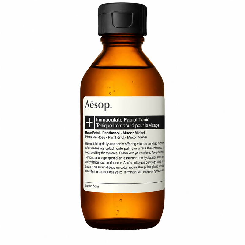 Aesop Immaculate Facial Tonic Rose Petal 100ml bottle on white background
