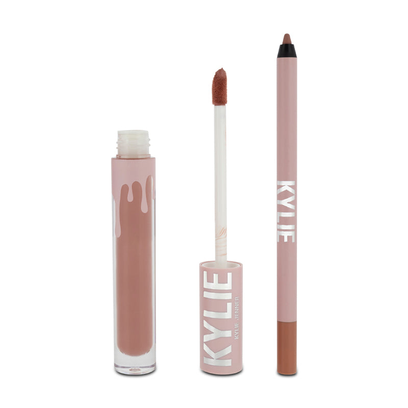 Kylie Jenner Matte Pink Liquid Lipstick & Liner 354 Until Further Notice