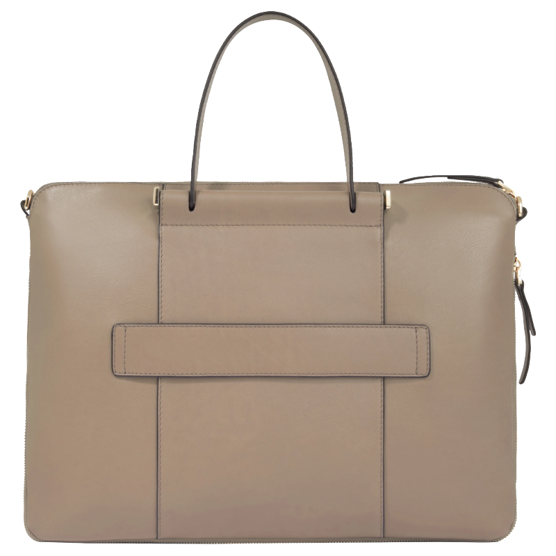 Piquadro Leather Laptop Bag 15.6 inch Office Circle Beige CA4021W92