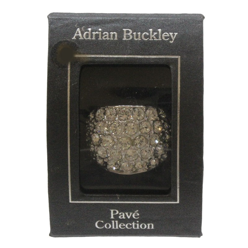 Adrian Buckley Pave Collection Silver Crystal Ring R345S (S)