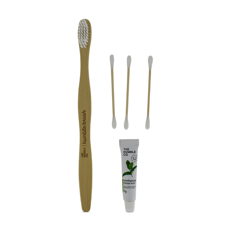 Bamboo Toothbrush & Toothpaste & Cotton Swaps By The Humble CO