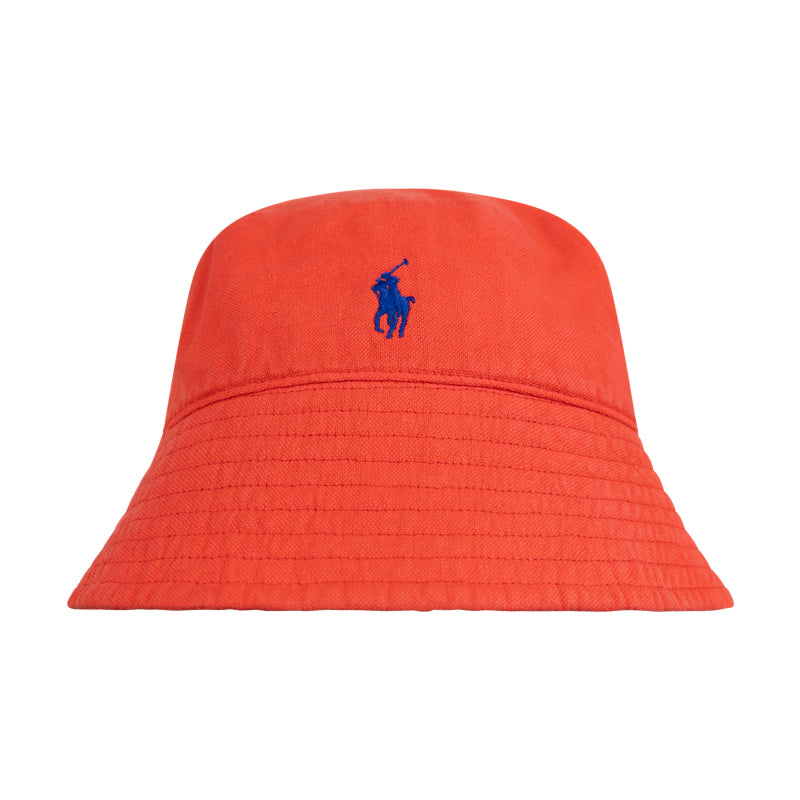 Ralph Lauren Polo Linen Bucket Hat Red