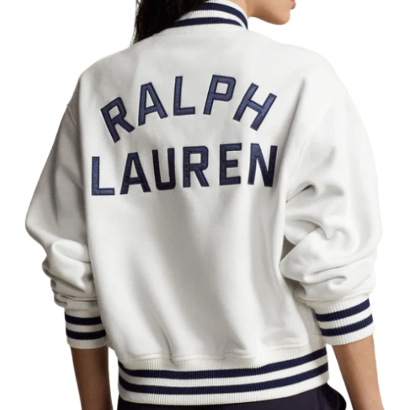 Ralph Lauren Polo Logo Reversible Bomber Jacket White