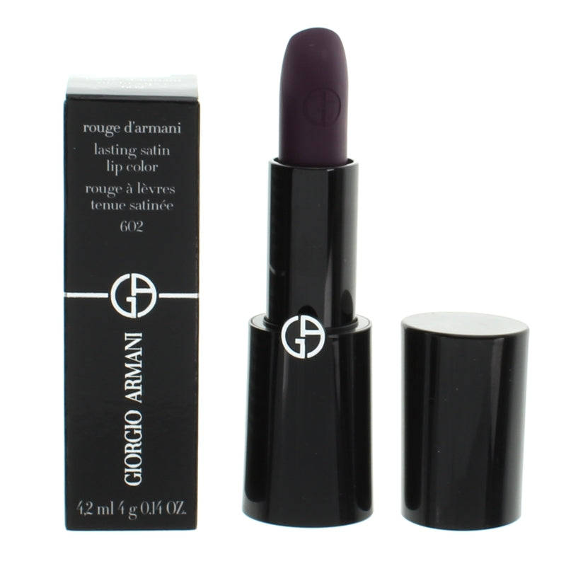 Giorgio Armani Rouge D'Armani Lasting Satin Plum Lipstick 602 Night Viper