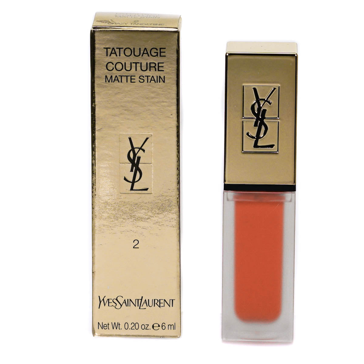 YSL Tatouage Couture Orange Liquid Lipstick Stain 2 Crazy Tangerine
