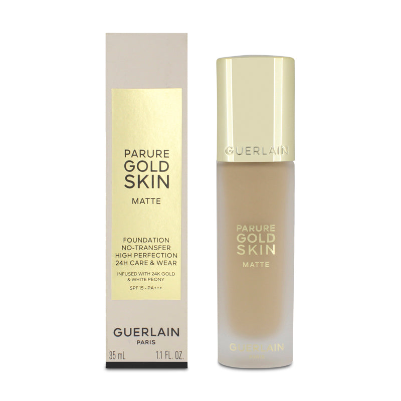 Guerlain Parure Gold Skin Matte Foundation - 1W Warm Dore (Blemished Box)