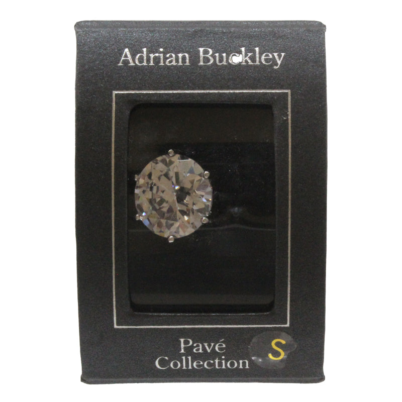 Adrian Buckley Silver Ring Pave Collection Circle Crystal Ladies Jewellery Small