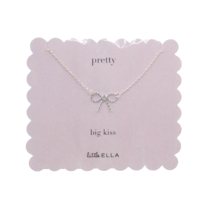 Estella Bartlett Little Ella Silver Plated Bow Necklace