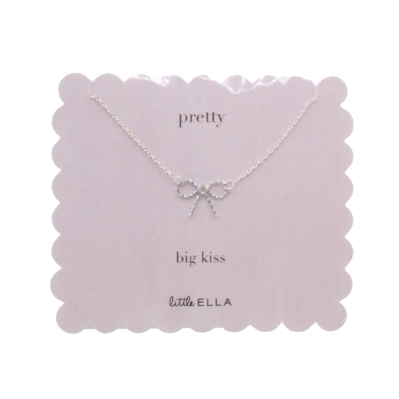 Estella Bartlett Silver Necklace Little Ella Silver Plated Bow Girls Jewellery