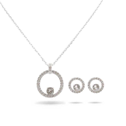 Swarovski Creativity Circle Necklace And Earrings Set
