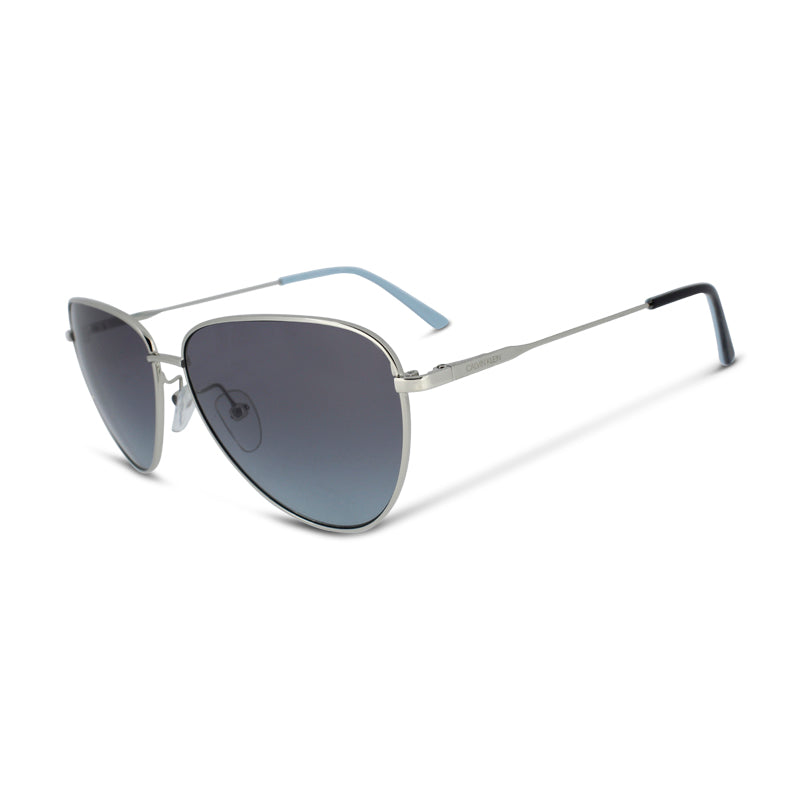 Calvin Klein Silver Pilot Sunglasses CK19103S 045 (No Case)