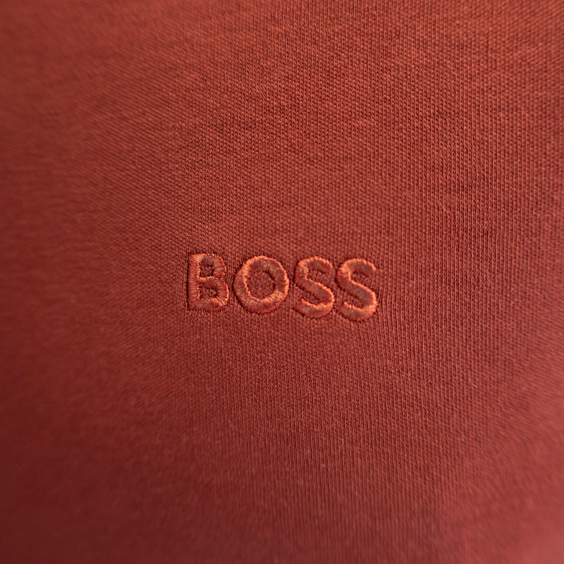 Hugo Boss Pado 30 Long Sleeved Polo Shirt Dark Red Men's