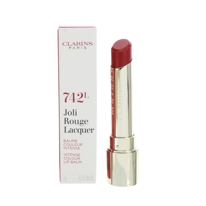 Clarins Joli Rouge Lacquer Red Lipstick 742L Joli Rouge (Blemished Box)