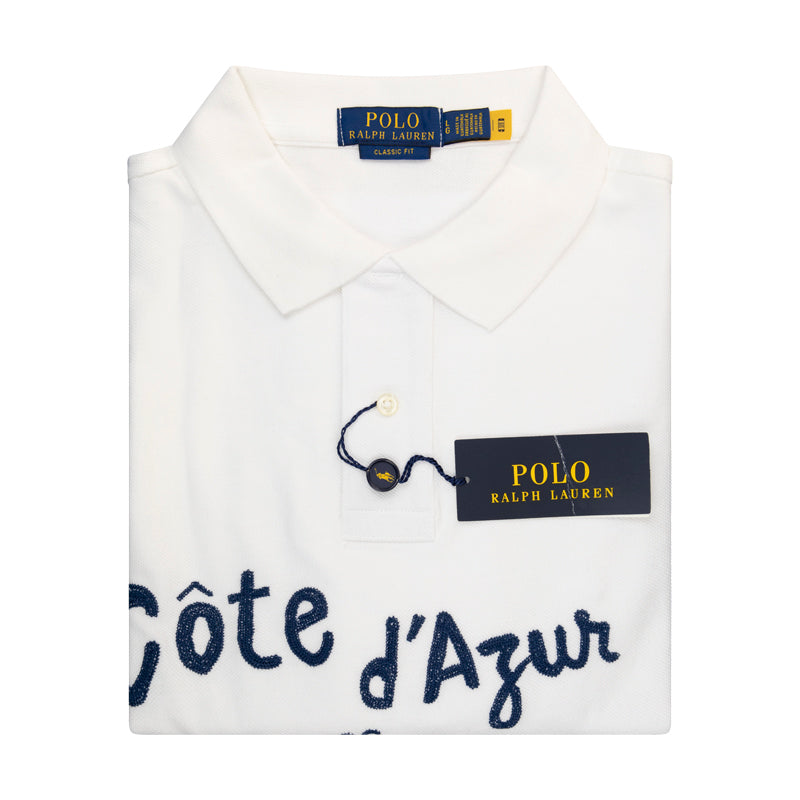 Ralph Lauren Polo Classic Fit Surfer Mesh Polo Shirt White - Mens
