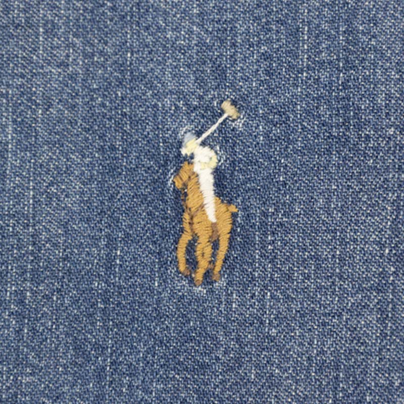 Ralph Lauren Polo Slim Fit Denim Blue Shirt Women's