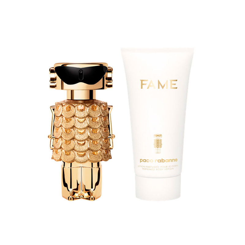 Paco Rabanne Fame Gift Set For Women 50ml Eau De Parfum Intense & 75ml Perfumed Body Lotion
