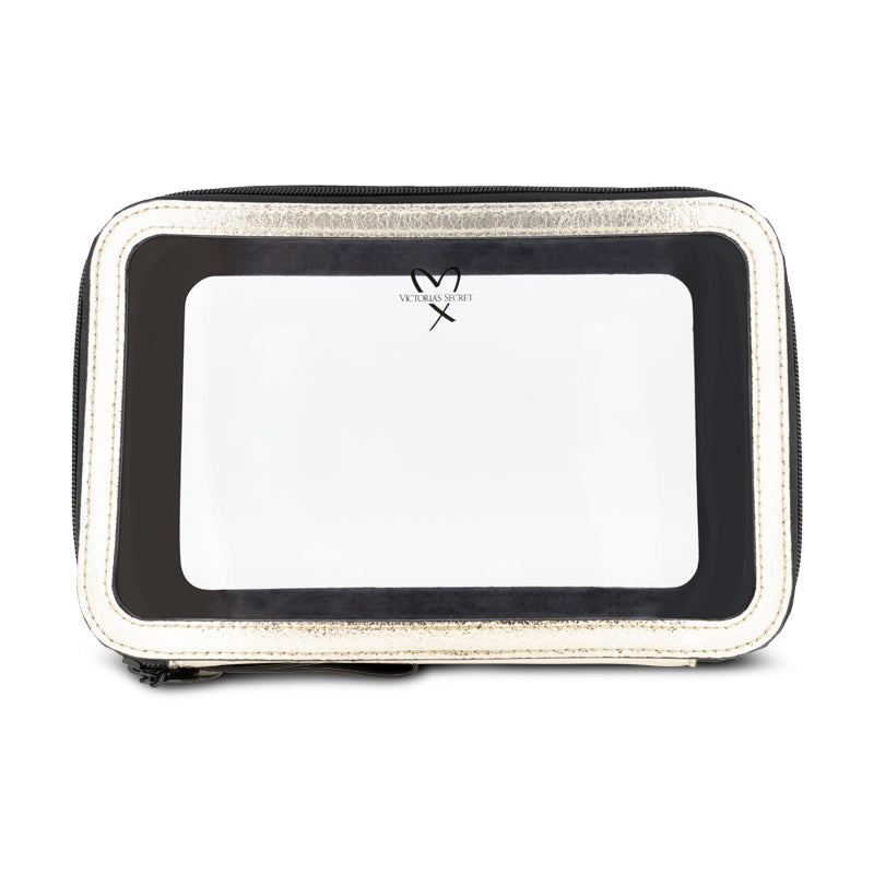 Victoria's Secret Gold Makeup Bag See-through